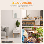 Stainless Steel Bioethanol Fireplace, 2.5h Burn Time with 1.5L Tank and 20m² Coverage, 90x16x40 cm, Silver