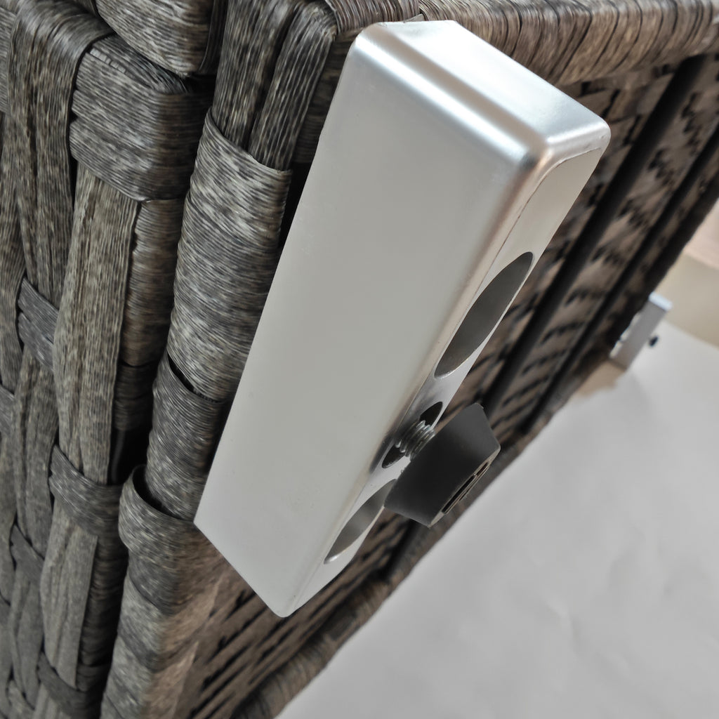 Outsunny garden trunk in Rattan pe with internal coating in waterproof fabric, 76x45x48 cm, gray - Borgè