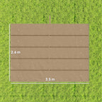 Outsunny Gazebo Pergola Roof with 10 Drainage Holes in Polyester, 350x260 cm, for 4x3m Pergola, Light Brown