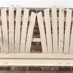 Outsunny Country Style Wooden Garden Bench with Wheel Armrests, 108x66x95cm, Natural Wood