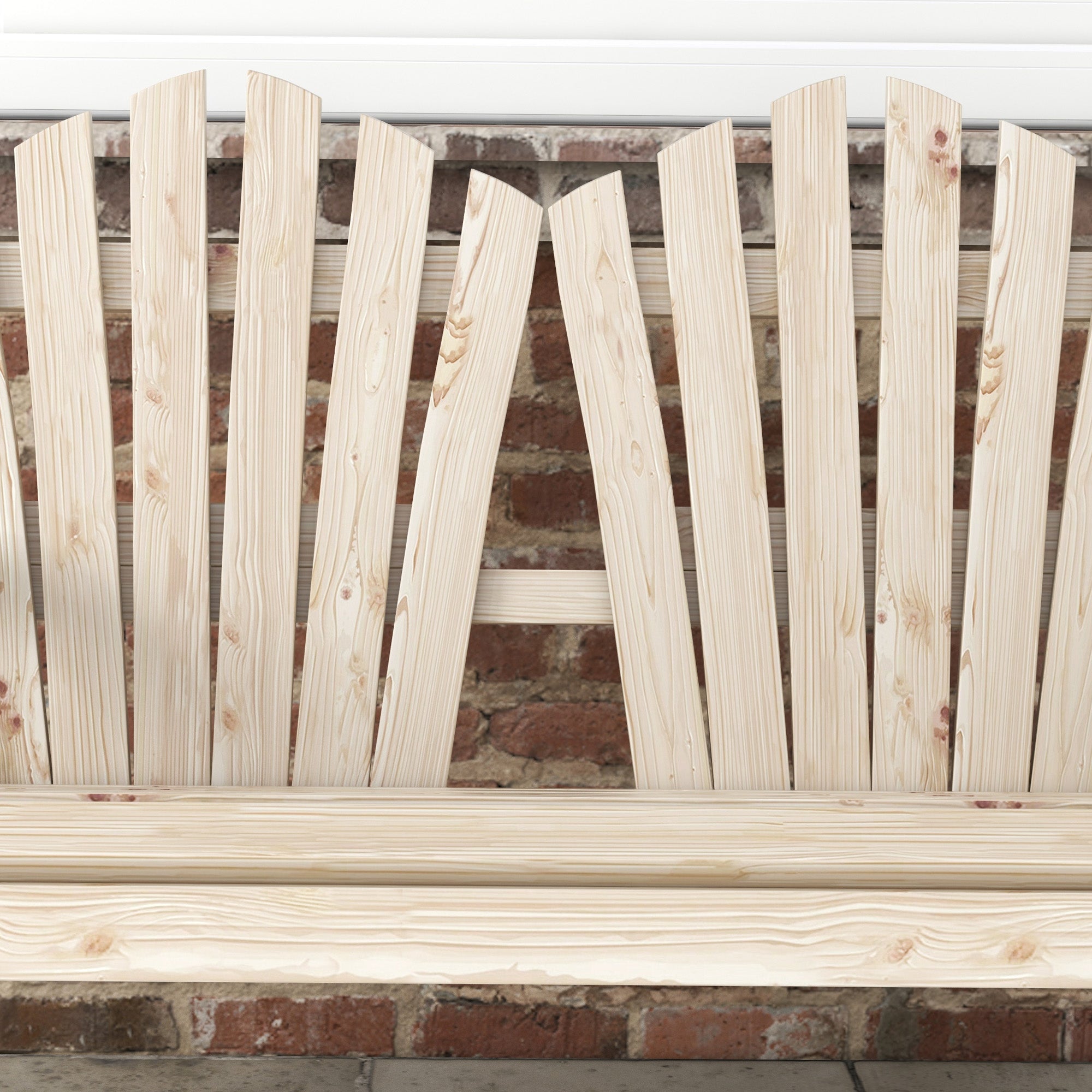Outsunny Country Style Wooden Garden Bench with Wheel Armrests, 108x66x95cm, Natural Wood