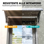 Outsunny Waterproof and Anti-UV Outdoor Canopy, in PC, PP and Aluminum, 75x120x23 cm, Brown and Black