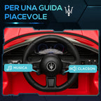 Maserati MC20 Children's Car, Manual Drive, Remote Control and LED Headlights, Age 3-6 Years, Red
