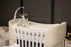 Fly Bed Bouclé “Bunny” Crib – Elegant Convertible Cot for Babies