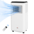 HOMCOM Portable Air Conditioner 750W with 5 Modes and 2 Speeds, in Plastic and Steel, 33x28x70.4 cm, White - Borgè