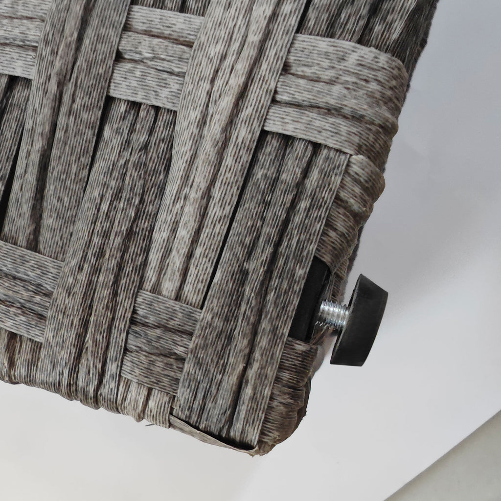 Outsunny basket garden container and house in rattan with internal fabric, 57x34x62cm, gray - Borgè