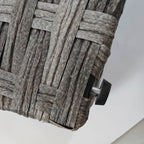 Outsunny basket garden container and house in rattan with internal fabric, 57x34x62cm, gray - Borgè