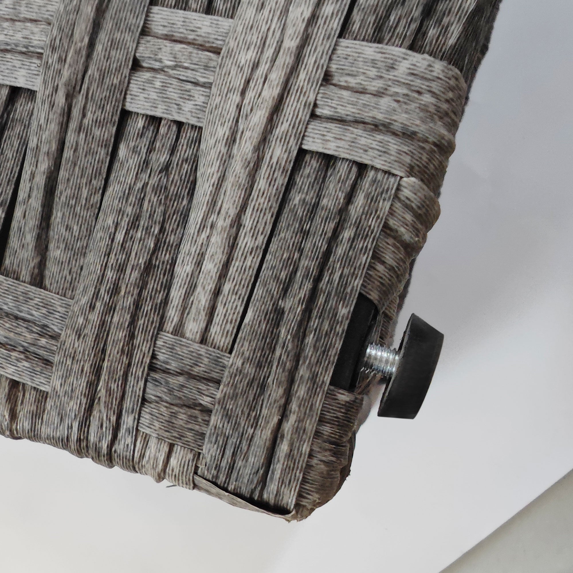 Outsunny basket garden container and house in rattan with internal fabric, 57x34x62cm, gray - Borgè