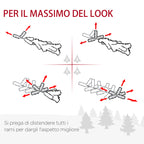 Christmas Decorations, 4-Piece Set with 2 Christmas Trees Φ40x90 cm, Christmas Garland and Christmas Wreath