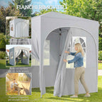 Outsunny Folding Gazebo Portable Garden Gazebo UPF50+ 2x2m Light Grey