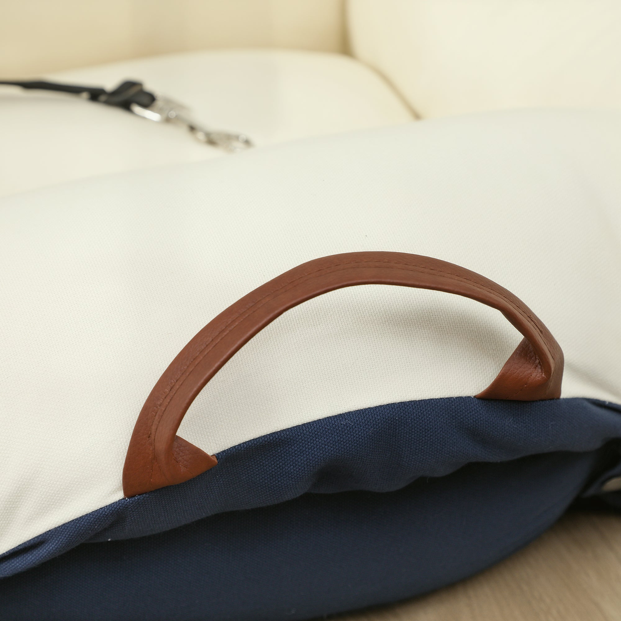 PawHut Car Seat for Small Dogs with Safety Leash, Removable and Washable, Blue