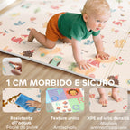 Children's Rug 0-3 Years Old with Numbers and Letters and Waterproof Surface, in Multicolored XPE, 176.5x148x1 cm