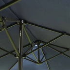 Double Garden Umbrella with Crank Opening, Steel and Polyester, 460x270x240 cm, Blue - Borge' Group Limited