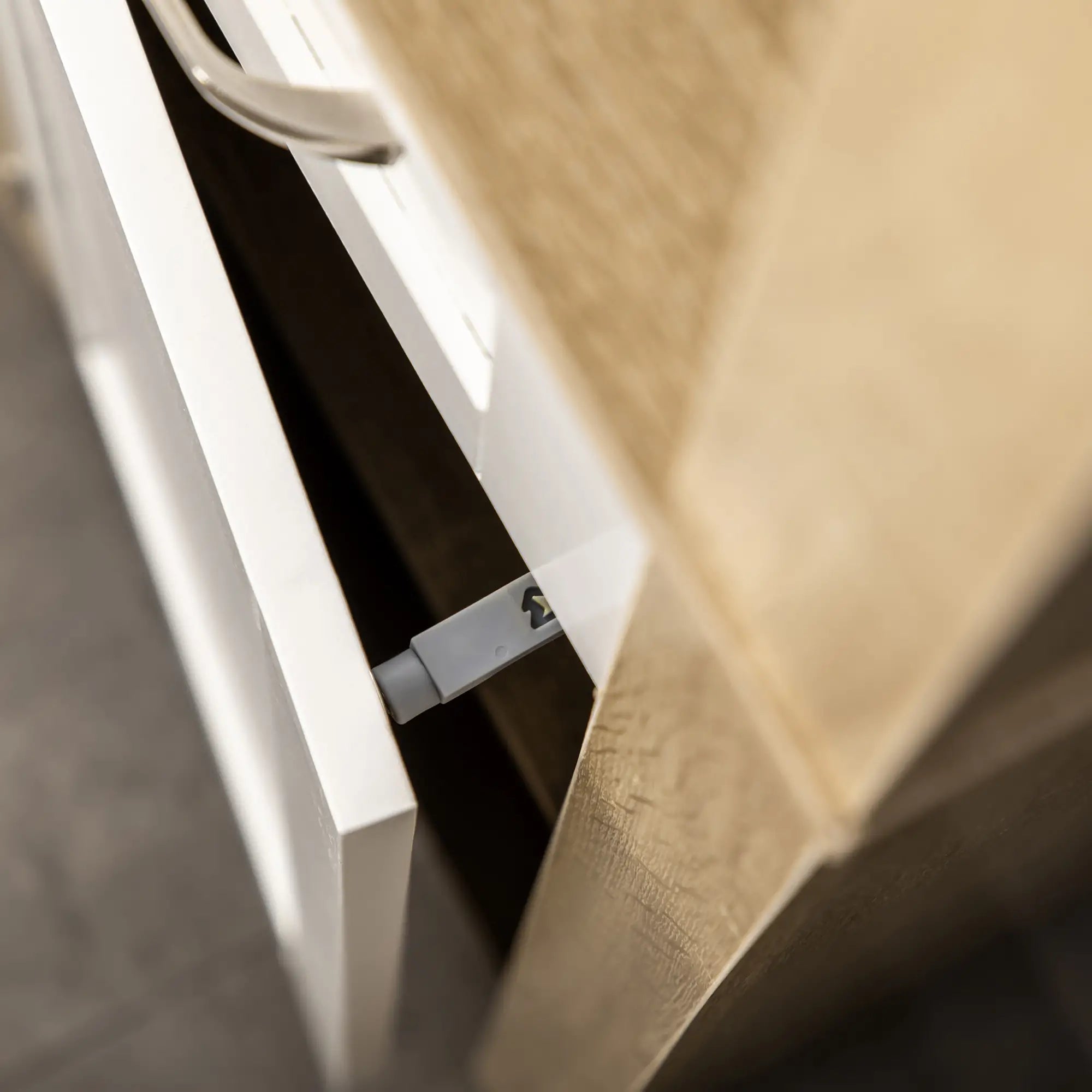 Tall Bathroom Cabinet in Chipboard with a Drawer, 2 Cabinets and 2 Adjustable Open Shelves, 37x30x184 cm