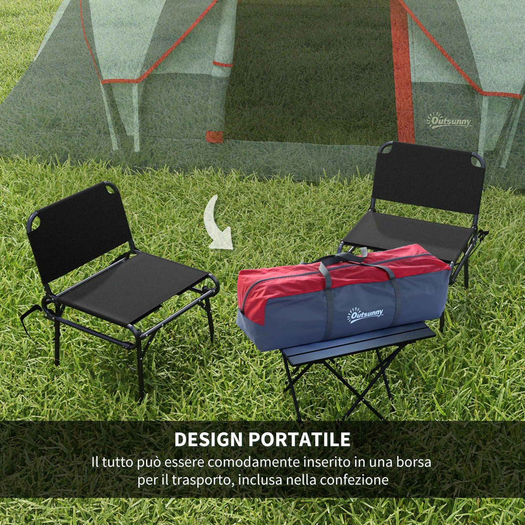 Outsunny 6-Person Water-Repellent Camping Tent with UV Protection, Fiberglass Poles, 4.55 x 2.2 x 1.8 m, Grey