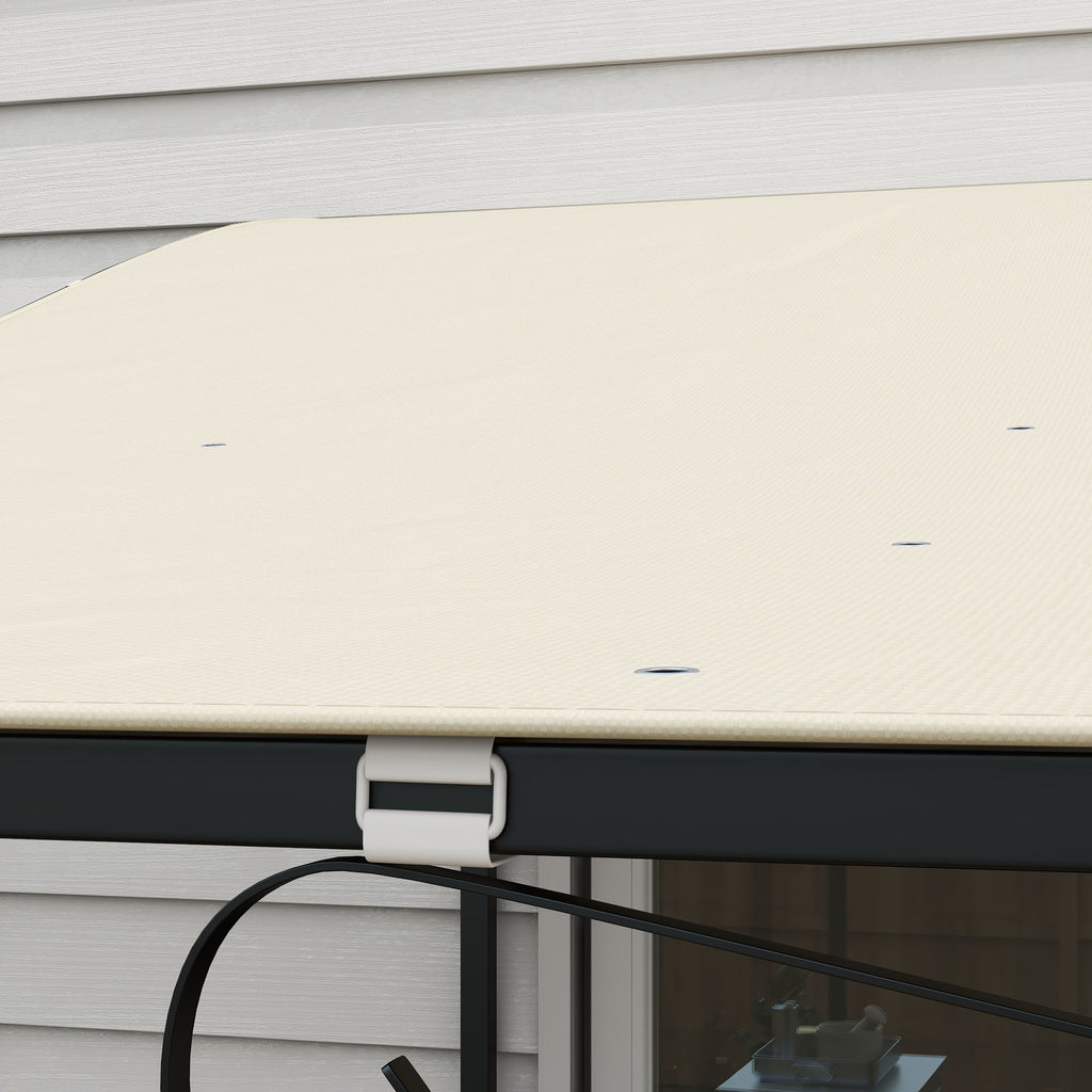 Covering Sheet for Gazebo Pergola 3x3 m in Polyester with 16 Drainage Holes, 297x297 cm, Beige