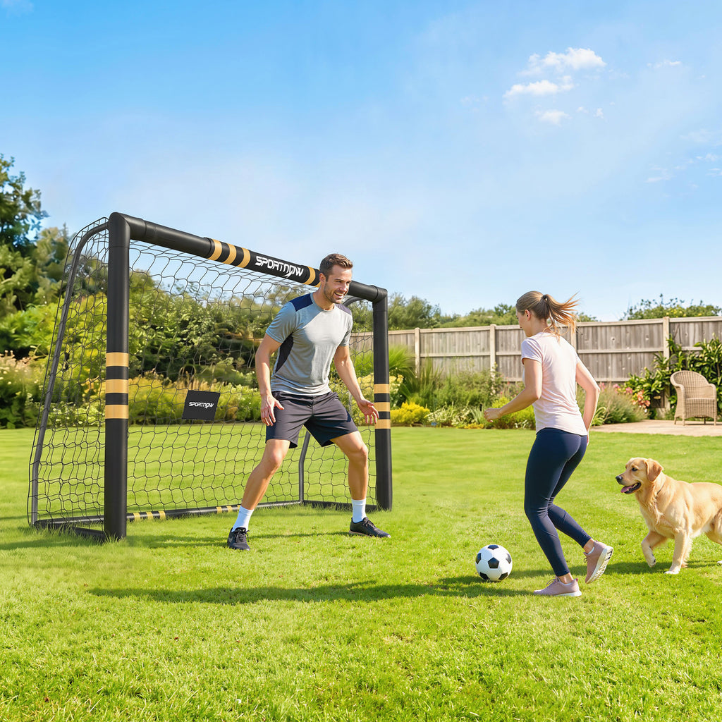 SPORTNOW Portable Soccer Goal 240x160cm with EPE Foam Padding