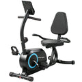 SPORTNOW Recumbent Exercise Bike for Seniors with Bluetooth, App Connectivity, and Wheels