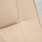 Relaxing Chair with Footrest, Reclining Armchair 145° with 10 Massage Points and Remote Control in Faux Leather, Cream