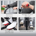 Arm and Leg Pedal Exerciser with LCD Screen, Adjustable Height and Resistance, 56x44-56x75-97 cm
