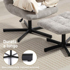 HOMCOM 4-Level Velvet Recliner Chair with Independent Footrest, 66x80x93-104 cm, Grey