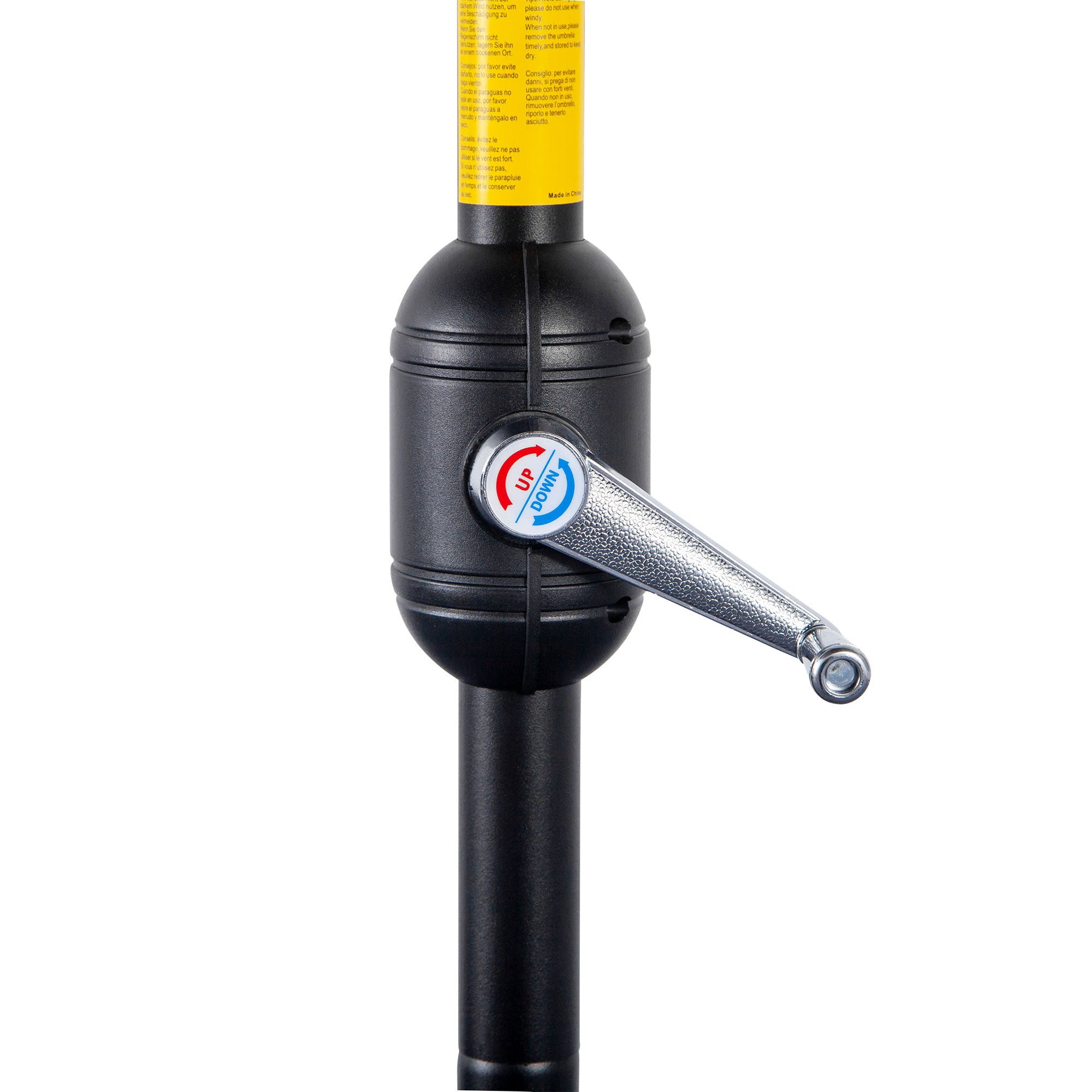 Outsunny Semicircular Wall-Mounted Umbrella with Crank Handle, Polyester and Metal, 2.7 x 2.4 m, Grey