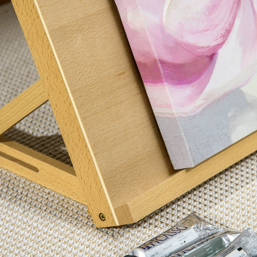 Vinsetto A2 Wooden Tabletop Easel, Adjustable Drawing Board, Portable Desk Station for Artists and Creatives