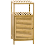Bamboo Bathroom Cabinet with Single Door Cabinet, 33x36. 5x67cm, Natural Wood Color