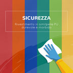 Soft Construction Set for Kids with 5 Rectangle and Trapezoid Blocks, in PU and EPE, 48.3x19. 1x48.3 cm, Multicolor