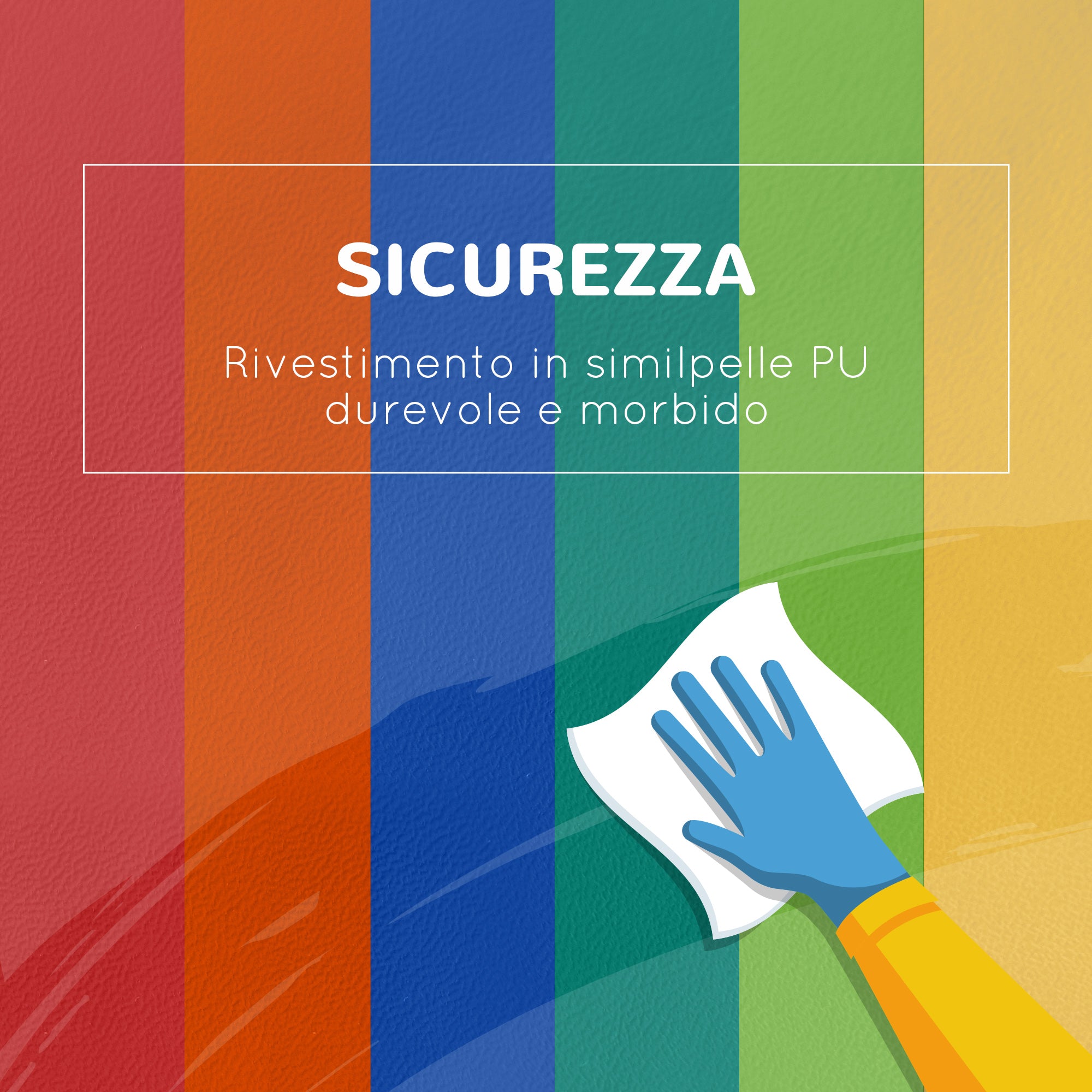 Soft Construction Set for Kids with 5 Rectangle and Trapezoid Blocks, in PU and EPE, 48.3x19. 1x48.3 cm, Multicolor