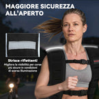 SPORTNOW Weighted Vest 8 kg with Adjustable Straps and Reflective Strips, in Neoprene and Sand, 43x33 cm, Black