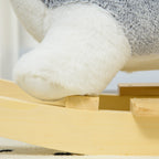 Homcom Dray horse in the shape of a husky dog ??for children from 18-36 months, 60x33x50cm, gray - Borgè