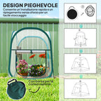 Mini Pop Up Greenhouse with Plastic Cover, Roller Window and Bag, 70x70x80 cm, Transparent