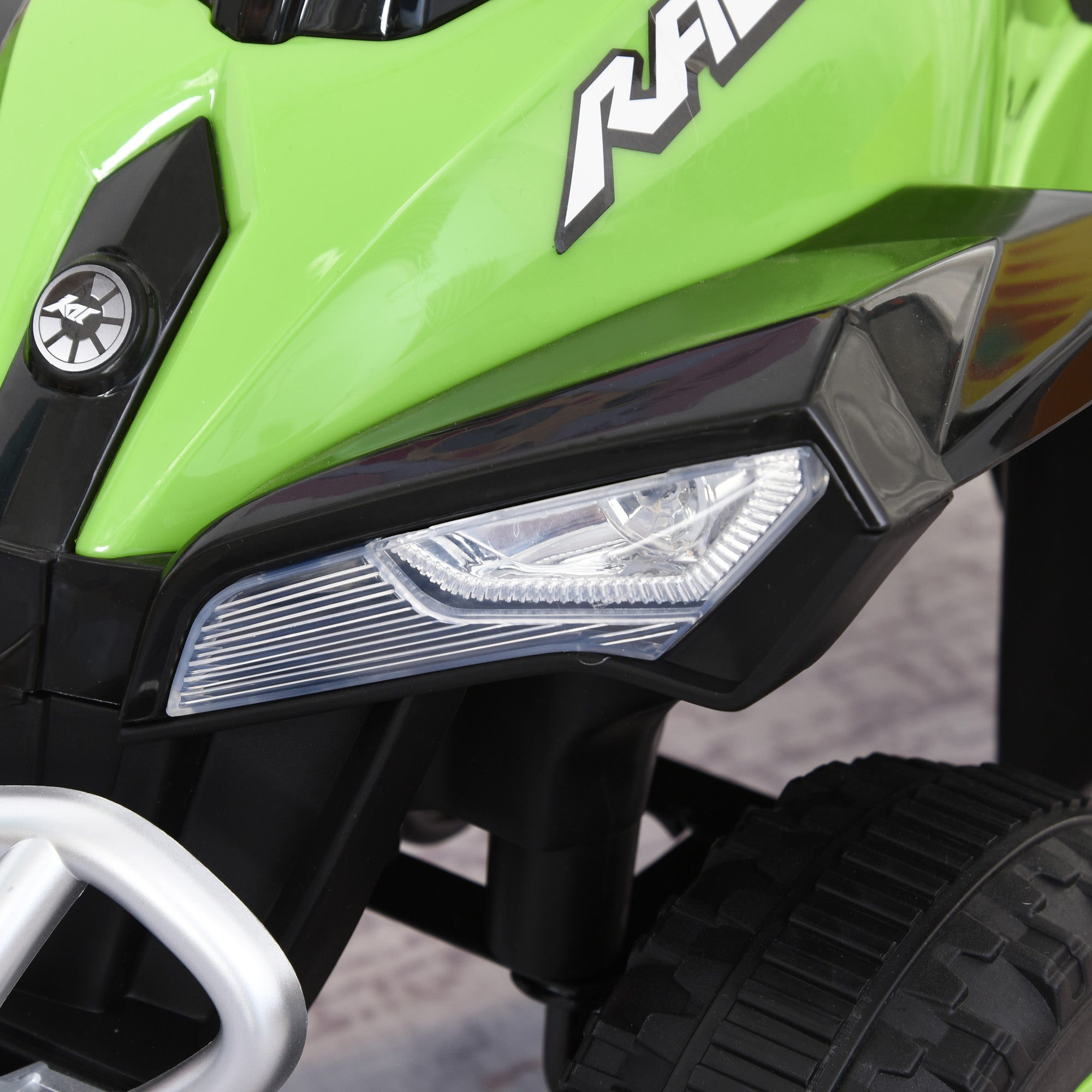 Quad for Children 18-36 Months Manual Push with Integrated Sounds, in PP and Metal, 44x67. 5x38 cm, Green