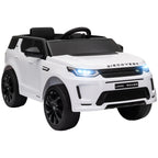 Electric Ride-On Car for Kids Licensed Land Rover with Headlights, Horn and Belt, 106x65.5x51 cm, White