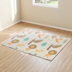 Children's Rug for 0-6 Years Old with Forest Theme and Waterproof Surface in Multi-Color XPE, 196x176x1.5 cm