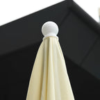 2x2m Outdoor Umbrella with Square Canopy, Adjustable and Portable Structure, Cream - Borge' Group Limited