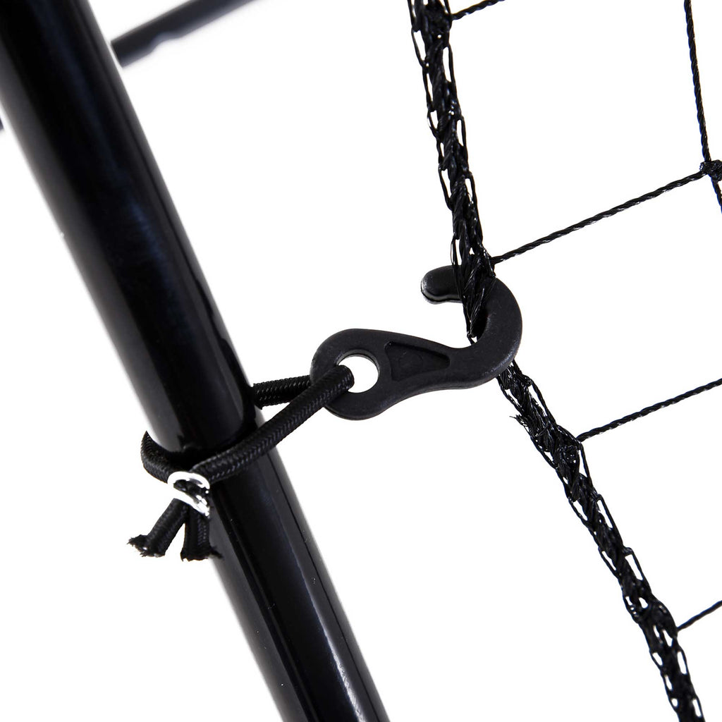 Foldable Football and Baseball Rebounder with Accuracy Zone, Made of PE and Metal, 123x90x174 cm, Black