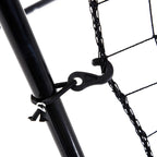 Foldable Football and Baseball Rebounder with Accuracy Zone, Made of PE and Metal, 123x90x174 cm, Black