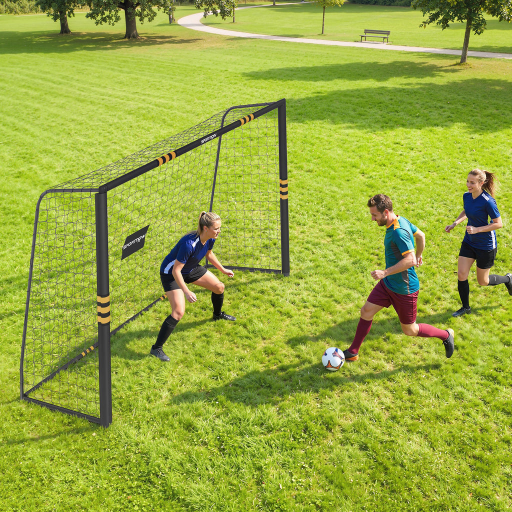 SPORTNOW Soccer Goal with Net and EPE Padding, 3x1.2x2 m, Yellow