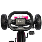 Pedal Go Kart for Kids Ages 3-8 with Adjustable Seat and EVA Wheels, 100x58x58.5 cm, Pink and Black