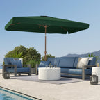 Garden Umbrella 2x3 m with Crank Opening, Tilting and Anti UV 50+, Green