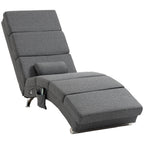 Massage Chair with 8 Vibration Points and Heating, 5 Modes, Timer and Remote Control, Grey