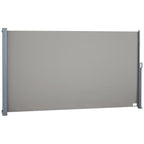 3x1.6m Aluminum and Waterproof Anti-UV Polyester Side and Roll-Up Awning for Wind/Privacy