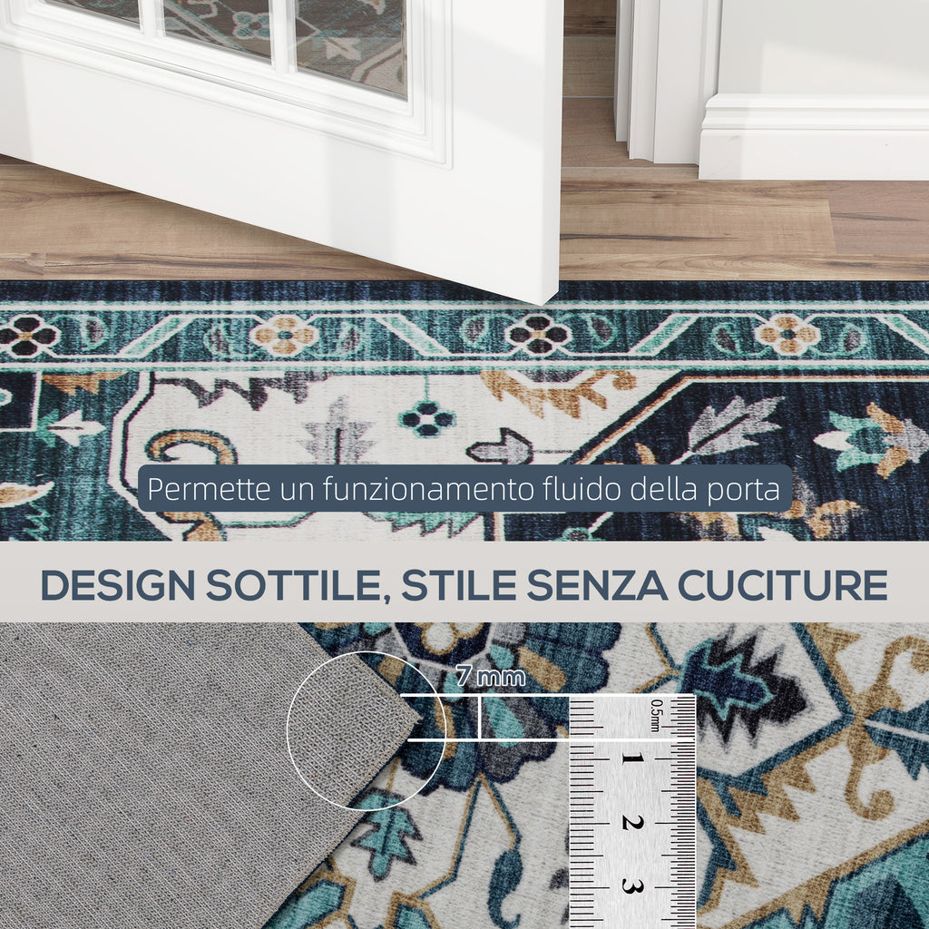 Boho Rug Non-Slip and Washable Short Pile for Living Room and Bedroom, 230x160 cm, Multicolor
