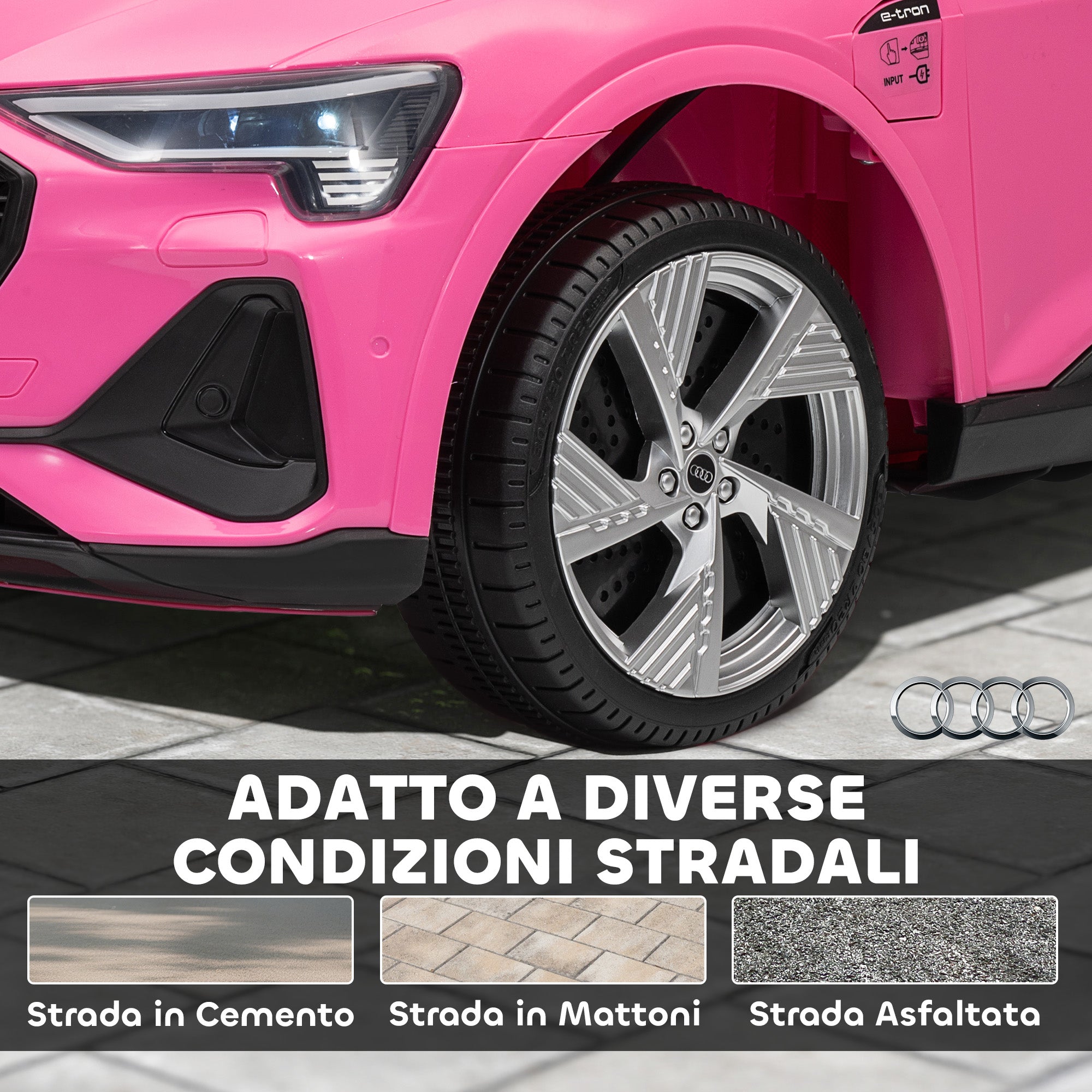 12V Electric Ride-On Toy Car with Remote Control, 3-8km/h Speed, Lights and Music, Ages 3-5 Years, Pink