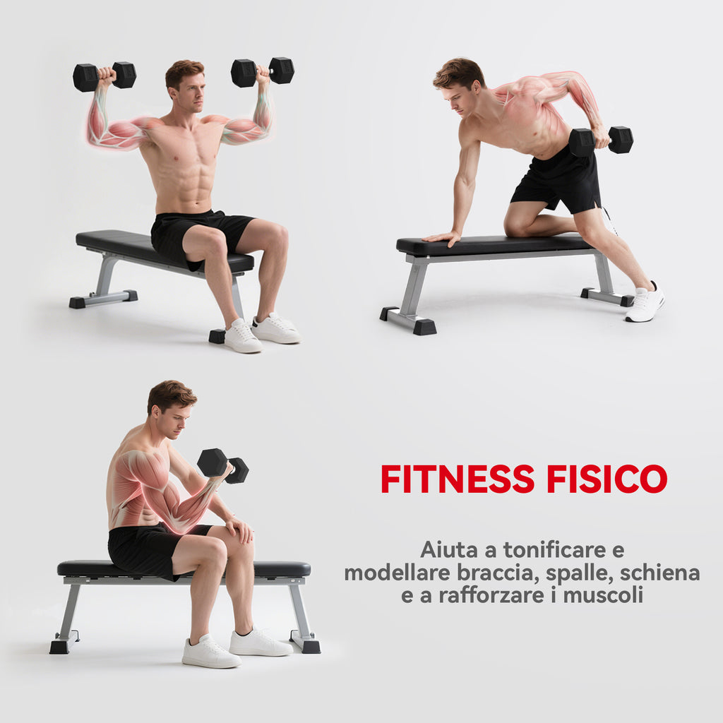 2x20kg Dumbbell Set with Non-Slip Grip, Metal Dumbbells for Home and Gym Fitness Training, Black