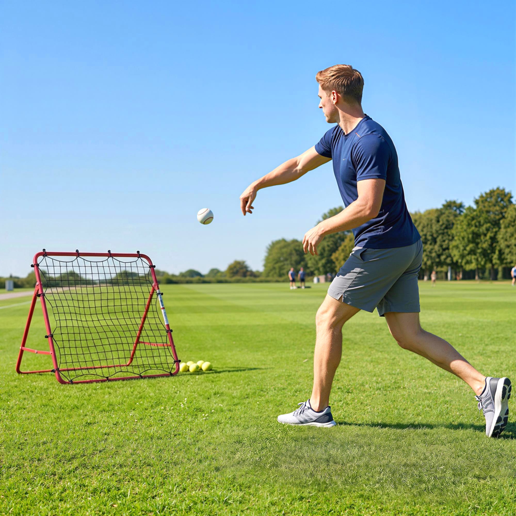SPORTNOW Soccer Rebounder Net, Easy Assembly, 5 Adjustable Angles