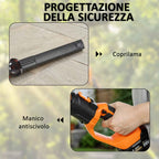 Outsunny Cordless Hedge Trimmer with 2 x 4000mAh Batteries and Aluminum Telescopic Pole