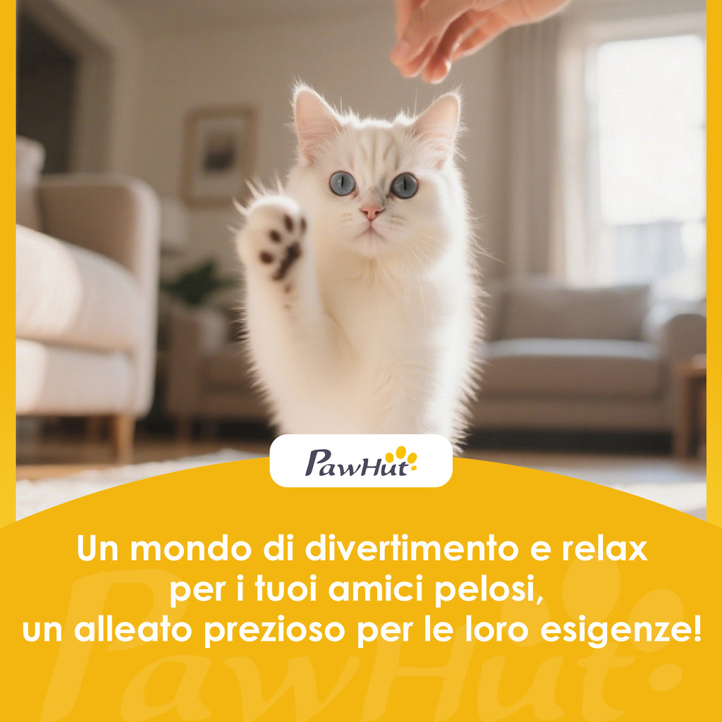 Cat Tree, 85 cm Tall, with House, Bed, Posts and Scratching Mat, Grey